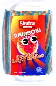Shufra Sour Belts – Strawberry, Blue Raspberry, Apple, Rainbow