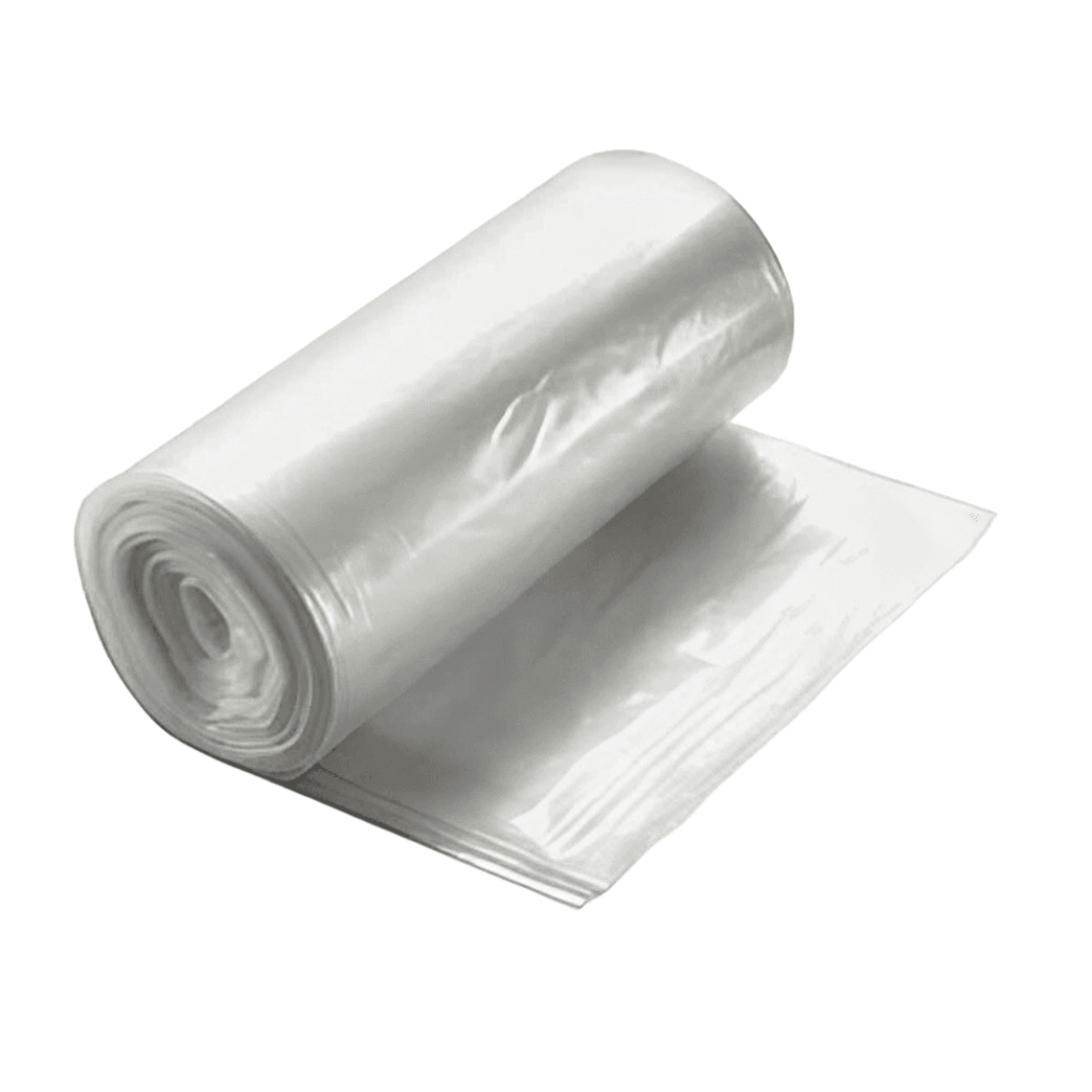 24x24 Clear 13 Gal Garbage Can Liner - High Density 6 mic (20x50 ct)