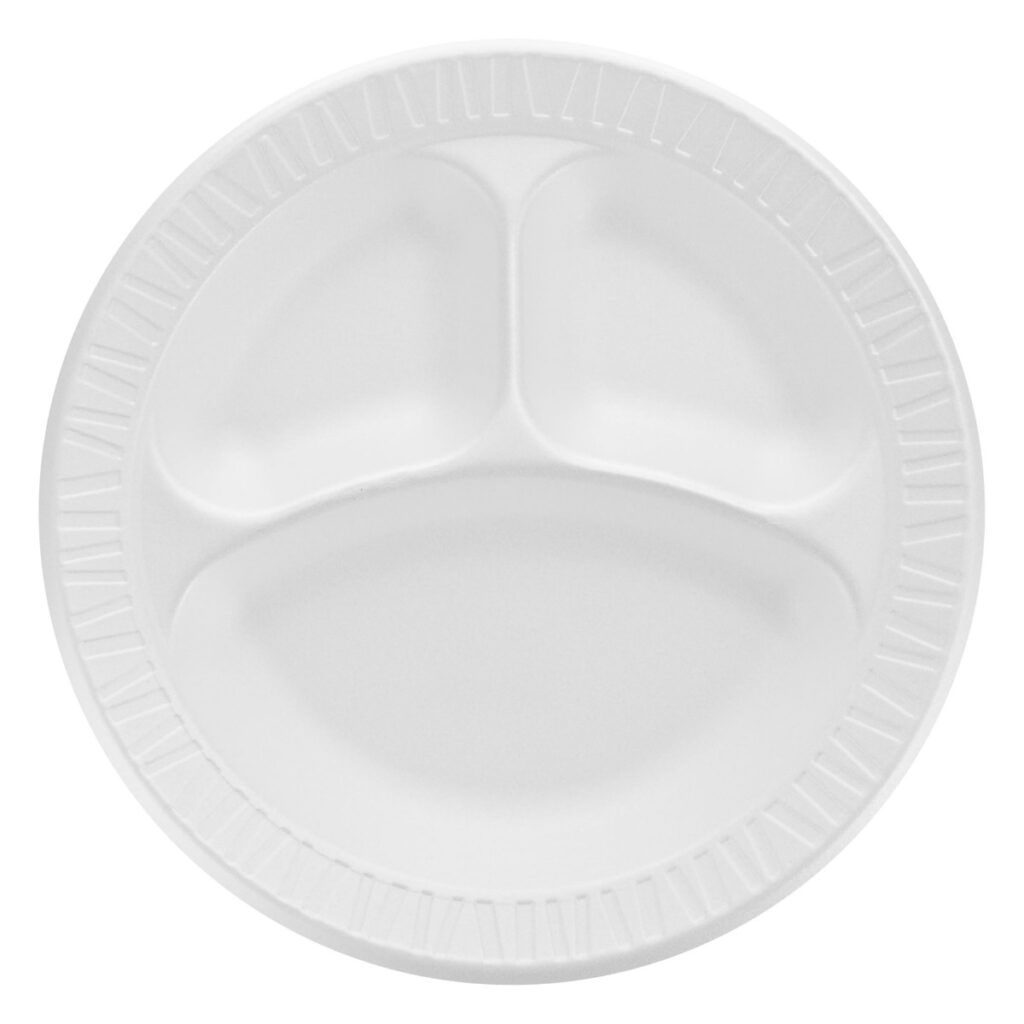 10" Foam Plate - 3 Sectional (500 ct) CLOSEOUT